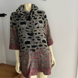 Chic Multicolor Cowl Neck Sweater